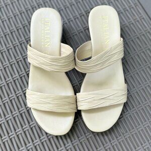 Italian Shoemakers Tan Comfort Wedges